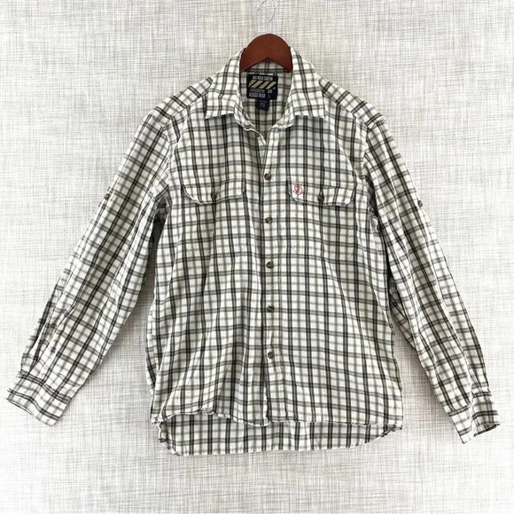 Big Rock Canyon Rugged Wear Long Sleeve Plaid Button Down Men's Size L 8103 - Picture 2 of 9